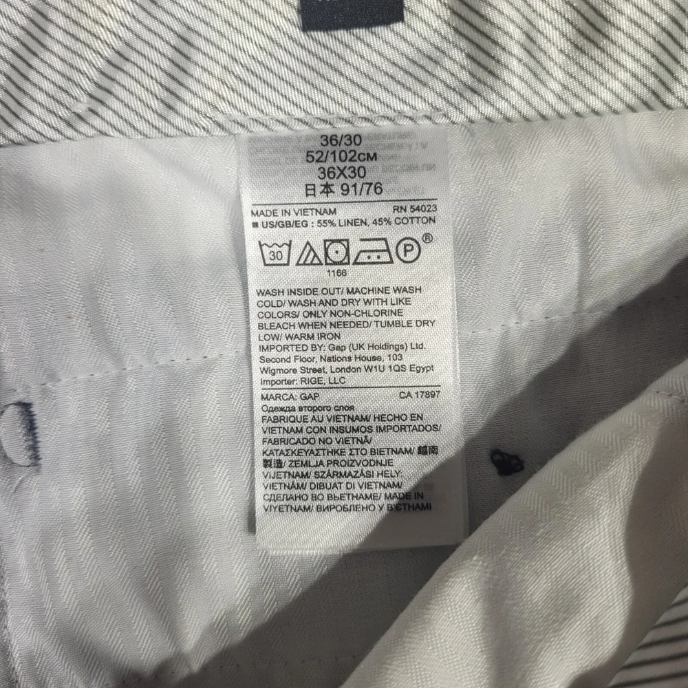 Banana Republic Linen Blend Pants Mens 36x30 (Fits 36x28) Standard Fit Taper